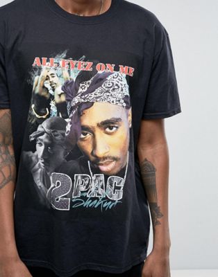 T-shirt à imprimé 2Pac Me Against The World Asos Homme Vêtements Tops & T-shirts Tops Débardeurs 