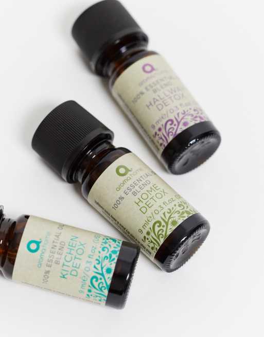 3 Mezclas de aceites esenciales Home Detox de 9 ml de Aroma Home, 2 de 4