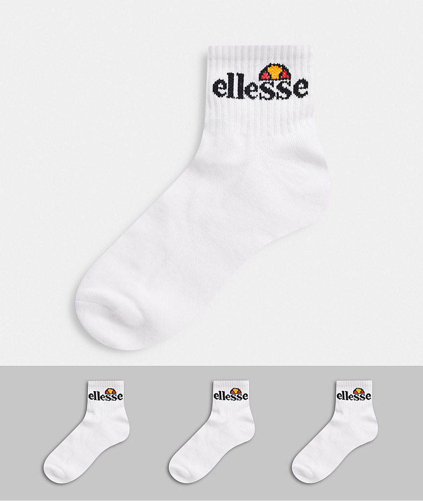 фото 3 пары белых носков с логотипом ellesse-белый