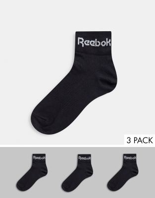 Носки и гольфы  Asos 3 пары черных носков Reebok Training-Черный