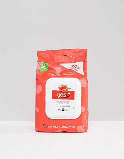 30 toallitas faciales anti-imperfecciones de Yes To Tomatoes