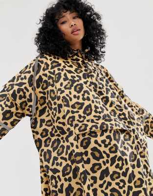 leopard waterproof coat