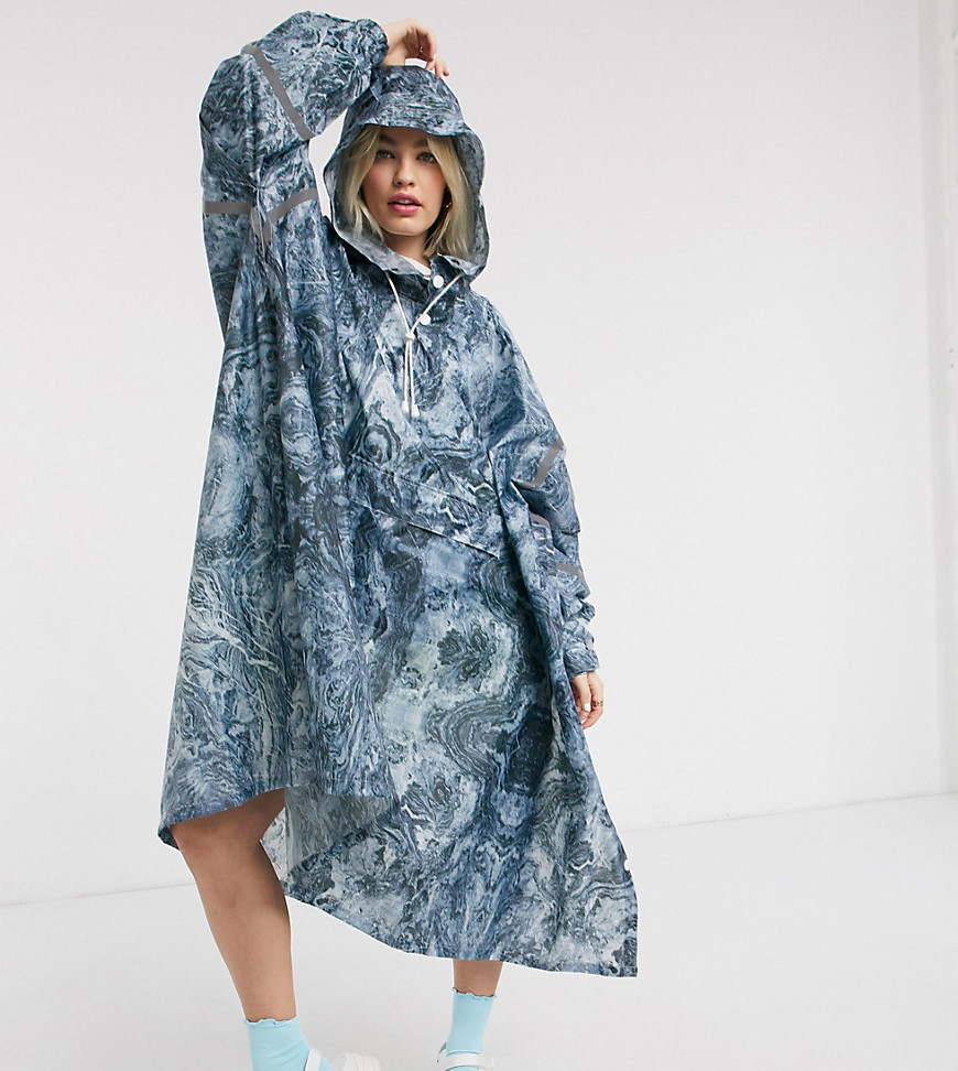 365 Dry Waterproof Rain Jacket In Marble-blue