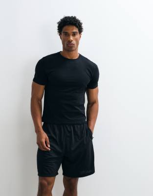 4505 4504 Shrunken Fit Cotton Baby Tee With Quick Dry Finish In Black