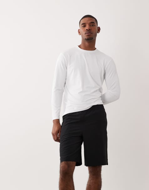 4505 10 inch loose fit quick dry training shorts with zip pockets in black