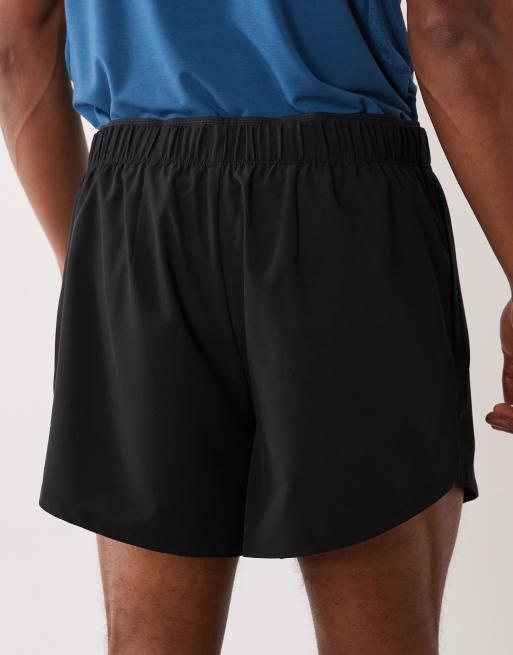 4505 2-in-1 quick-dry 13cm woven running shorts with zip pockets in black, 5 of 5