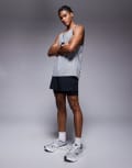 [ASOS] 4505 2-in-1 ripstop nylon running shorts with zip pocket in black 2XS Black