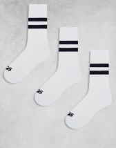 4505 3 pack 2 stripe crew socks with quick dry in white with seafoam stripe