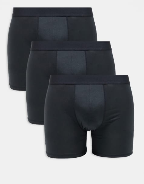 4505 3 pack quick dry microfiber performance boxer briefs in black - view 1