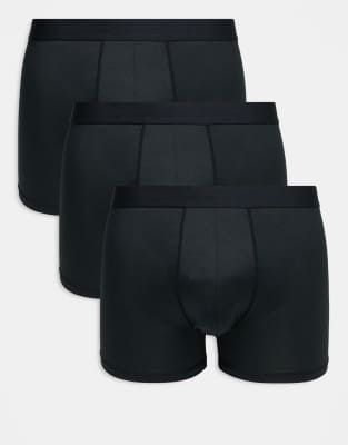 4505 3 Pack Quick Dry Microfiber Performance Boxer Briefs In Black