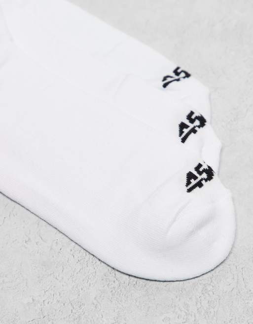 4505 – 3er-Pack schnell trocknende Crew-Socken in Weiß mit 2 Streifen in Schwarz , 3 von 3