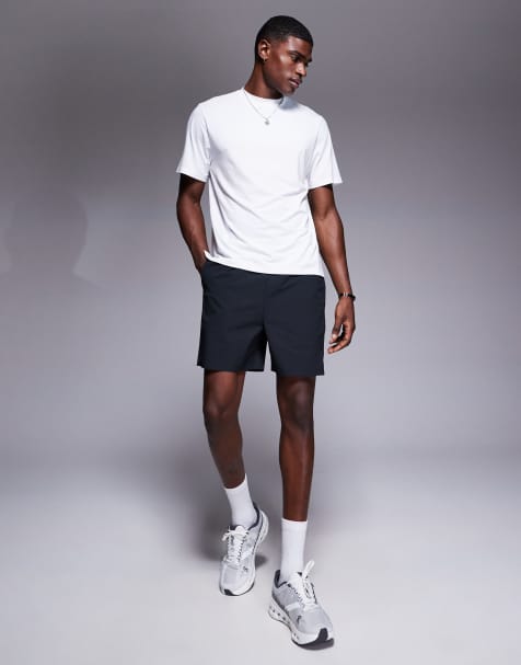 4505 5 inch ripstop nylon running shorts with back phone pocket in black - view 1
