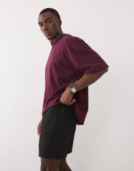 4505 5"" running short with elastic waist band and phone pocket in black, 3 of 5