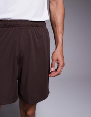 4505 7 Inch Quick Dry Mesh Training Shorts With Zip Pockets In Black