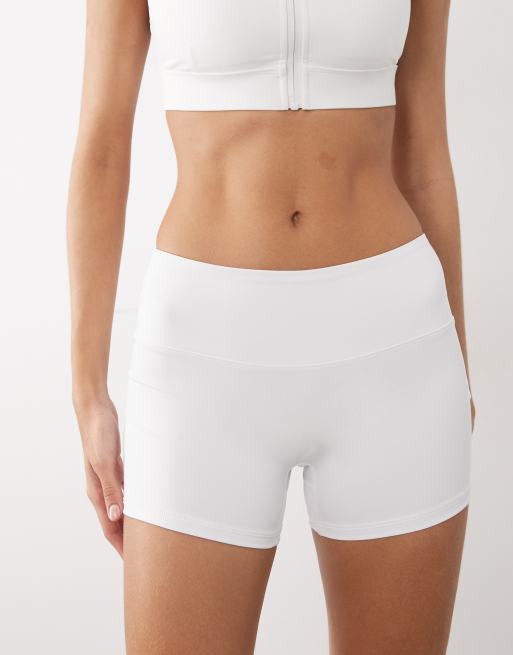 4505 active 3 inch booty shorts in white, 5 of 5