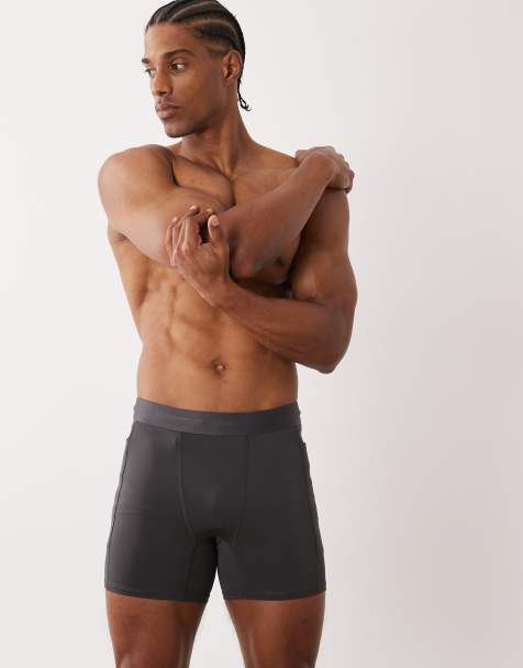 4505 active 5"" base layer training half tight with phone pocket in dark grey - view 1