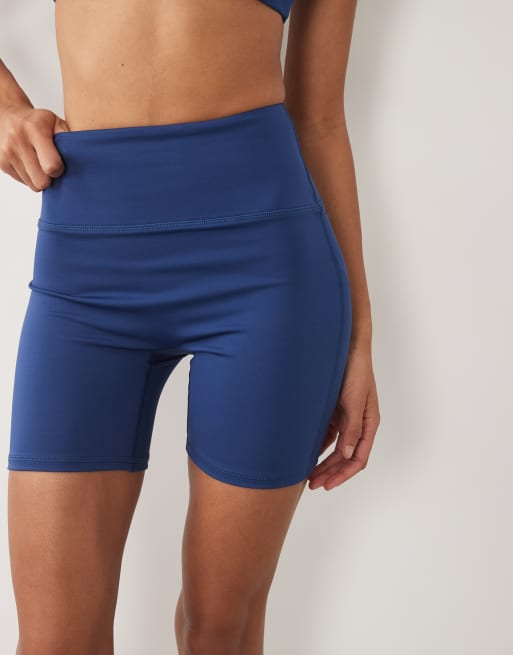 4505 active bum sculpt high waist 13cm legging shorts in true blue, 3 of 5