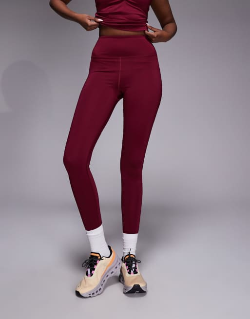 4505 – Active – Czerwone modelujące legginsy sportowe z podwyższonym stanem, 5 z 5