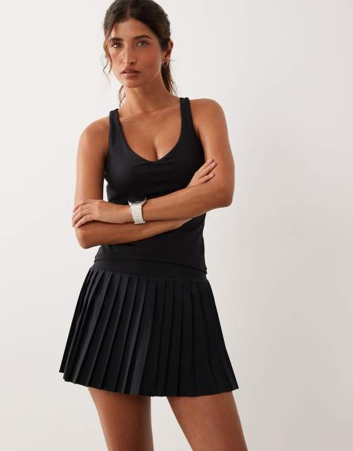 4505 - Active - Gonna da tennis a pieghe nera con pantaloncini interni, 2 di 5