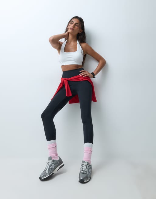 4505 active halterneck sports-BH med medium støtte og udtagelige indlæg i hvid, 4 af 4