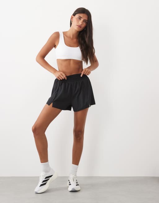 4505 active high waist 2-in-1 tennis shorts with ball pocket in black, 2 of 5