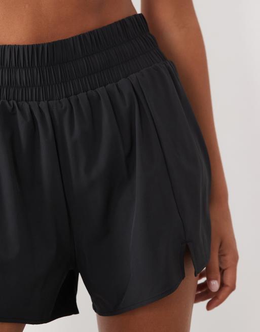 4505 active high waist 2-in-1 tennis shorts with ball pocket in black, 5 of 5