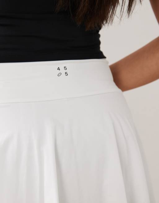 4505 - Active - Hvid flagrende tennisnederdel med indvendige shorts, 4 af 5