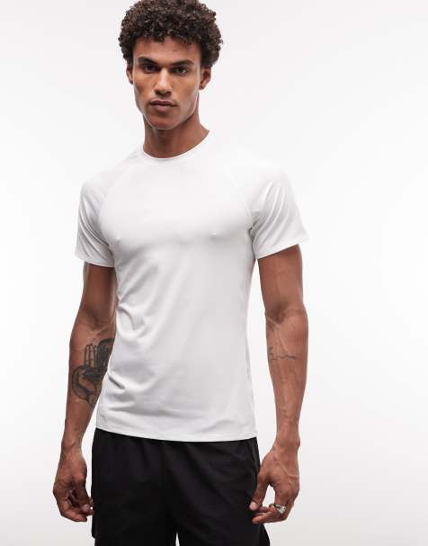 4505 - Active - Hvid tennis-T-shirt i slim fit med sidesømme - view 1
