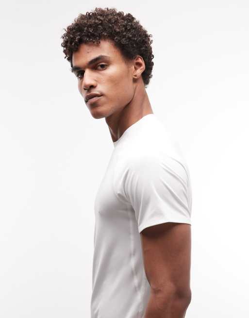4505 - Active - Hvid tennis-T-shirt i slim fit med sidesømme, 2 af 5