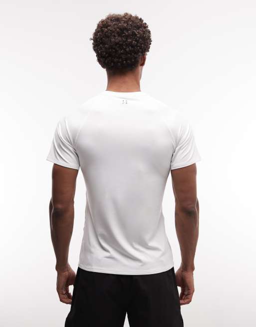 4505 - Active - Hvid tennis-T-shirt i slim fit med sidesømme, 3 af 5
