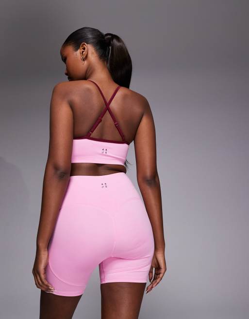 4505 Active – Jasnoróżowe krótkie legginsy modelujące o długości 13 cali, 5 z 5