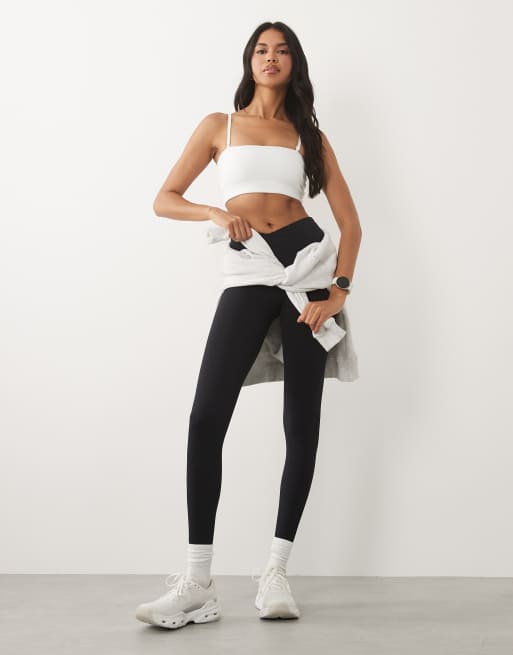 4505 active lätt stöd bandeau sport-bh med avtagbara band i vitt, 2 av 4