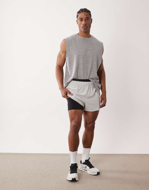 4505 - Active - Leggings corti da allenamento base layer da 13 cm neri con tasca per il telefono, 2 di 5