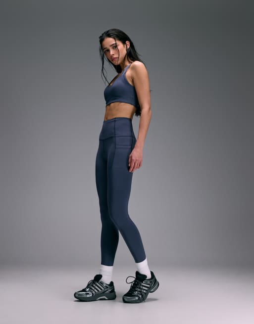 4505 - Active - Leggings da palestra a vita alta effetto snellente blu ardesia, 4 di 5
