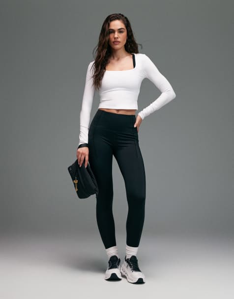 4505 - Active - Leggings da palestra a vita alta effetto snellente neri - view 1