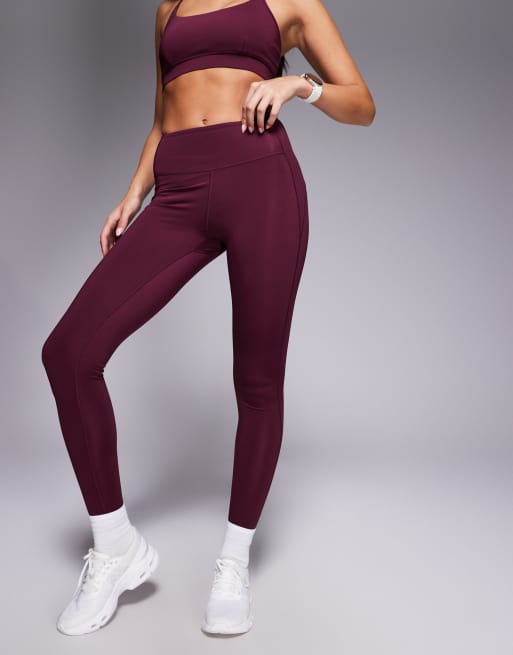 4505 - Active - Leggings da palestra modellanti a vita alta color gelso, 3 di 5