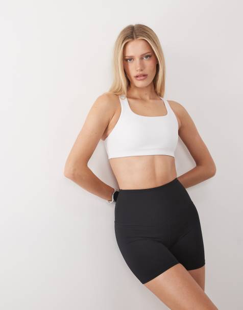 4505 active medium support sports bra with removable padding in white - view 1