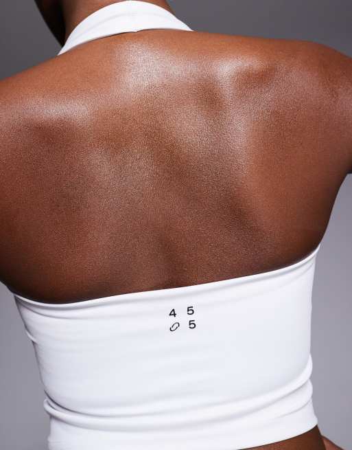 4505 – Active – Neckholder-Top in Weiß mit integriertem BH, 4 von 4