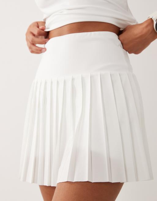 4505 active pleated tennis skirt with inner short in white, 5 of 5