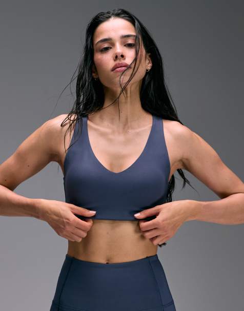 4505 active push up medium support sports bra in slate blue - view 1