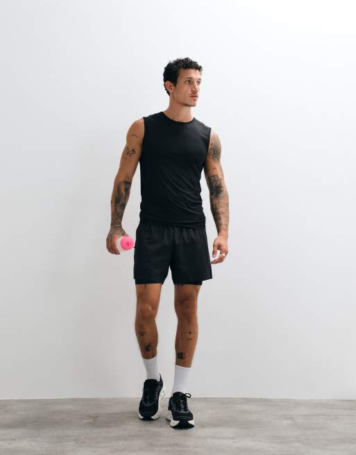 4505 active quick dry muscle fit compression base layer tank in black, 4 of 5