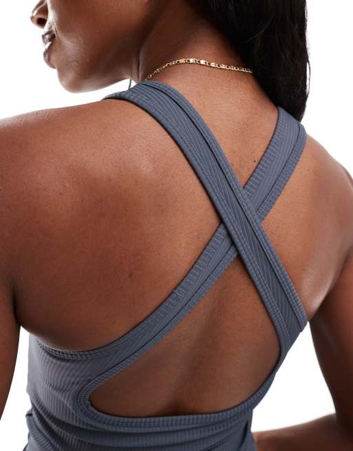 Knit Back Cross Strap Backless Sweater