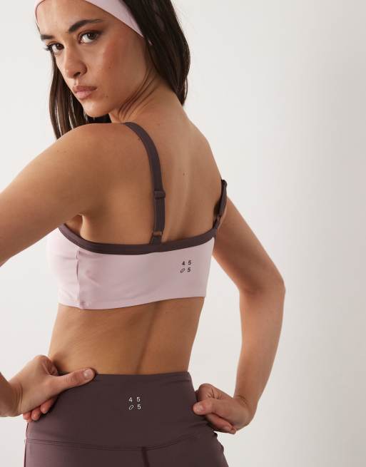 4505 active scoop neck light support sports bra with adjustable straps in pastel pink, 4 of 4