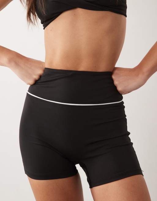 4505 - Active - Short moulant 3 pouces à liseré - Noir, 3 de 5