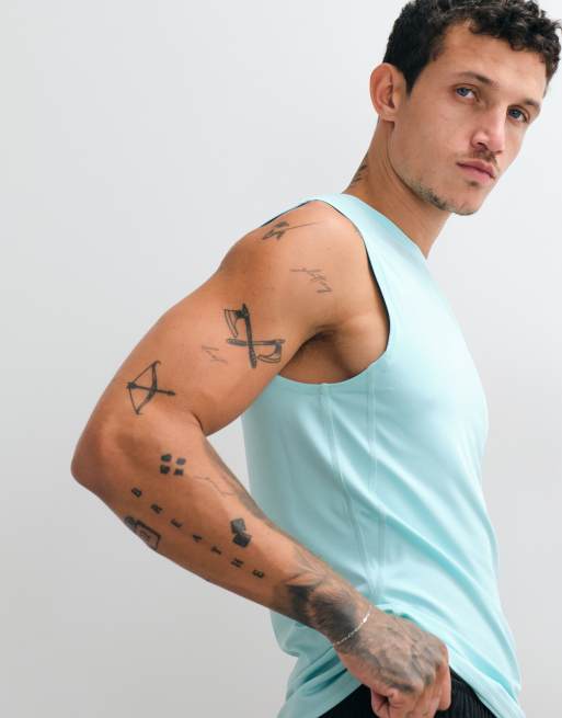 4505 Active Slim Fit Training-Top mit Seitennaht-Detail in Mint, 2 von 5