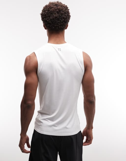 4505 Active Slim Fit Training-Top mit Seitennähten in Weiß, 4 von 5