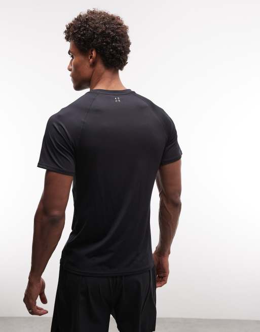 4505 - Active - Sort tennis-T-shirt i slim fit med sidesømme, 2 af 5