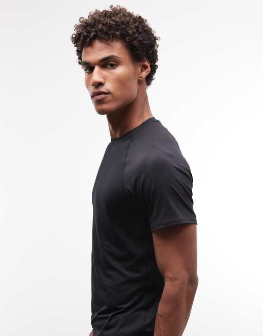 4505 - Active - Sort tennis-T-shirt i slim fit med sidesømme, 3 af 5
