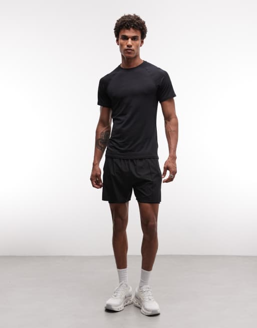 4505 - Active - Sort tennis-T-shirt i slim fit med sidesømme, 4 af 5