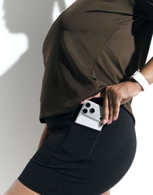 4505 – Active – Svarta leggingsshorts på 13cm med hög, formande midja, 6 av 6
